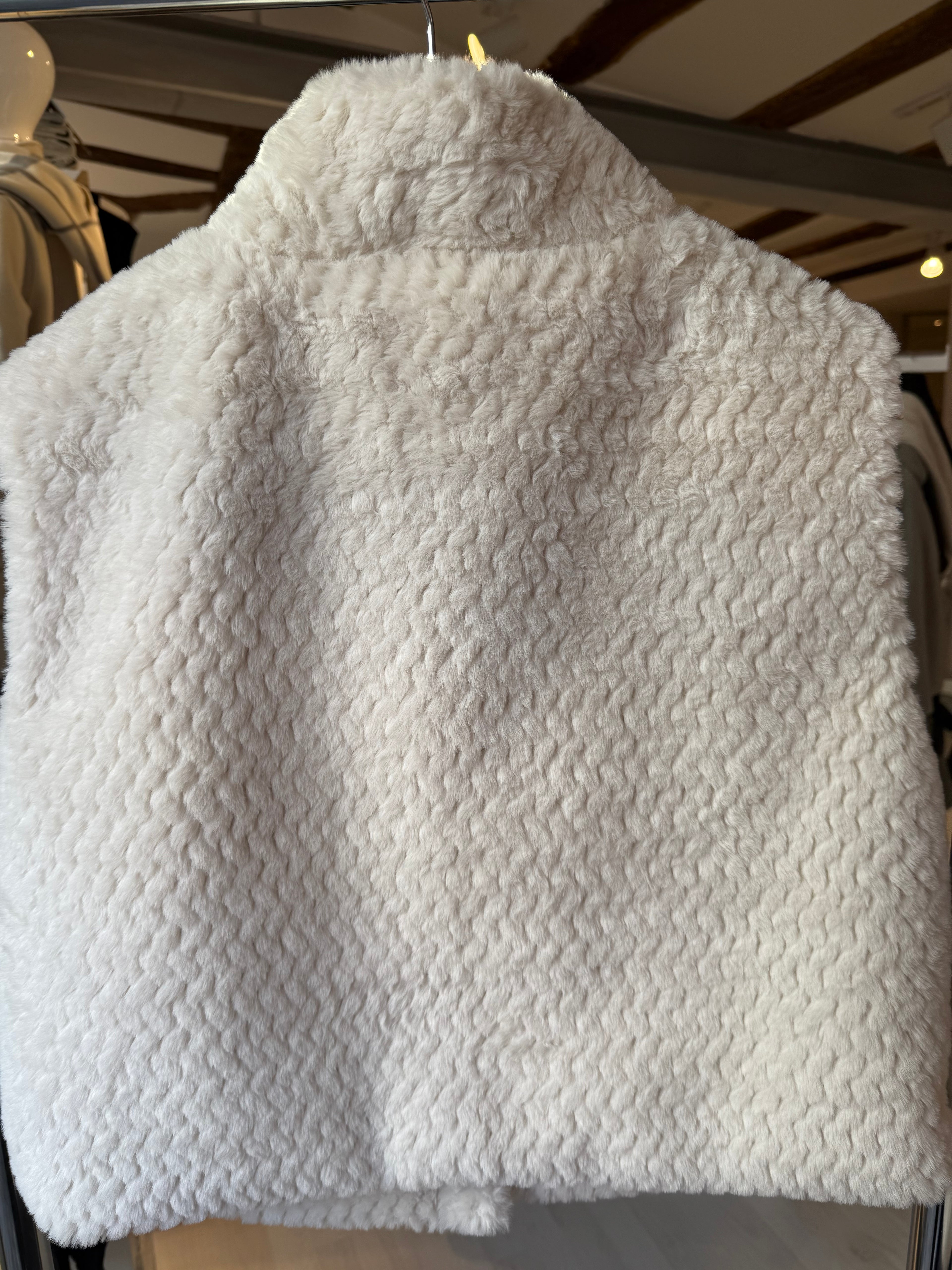 Cream Faux Fur Vest