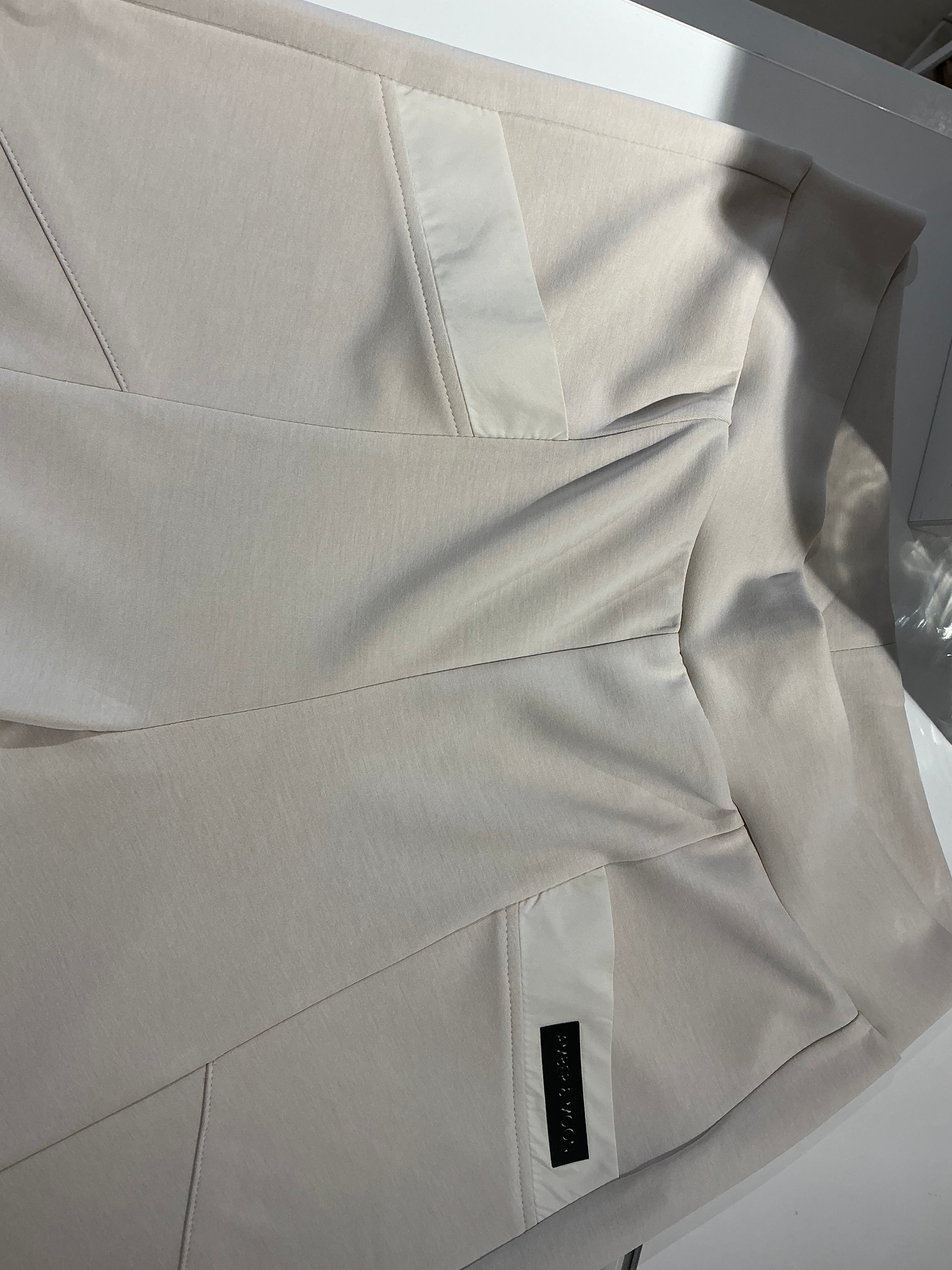 Cream Beige Jersey Pants with Contrasting Pockets