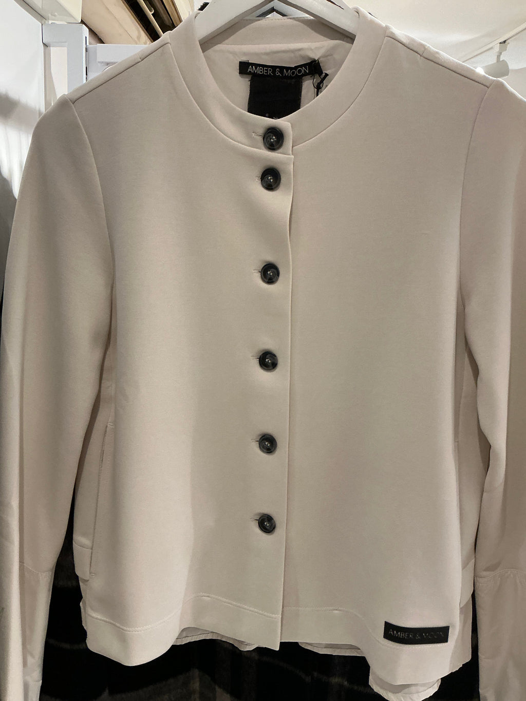 Cream Beige Button-Up Jacket Soft and Stylish