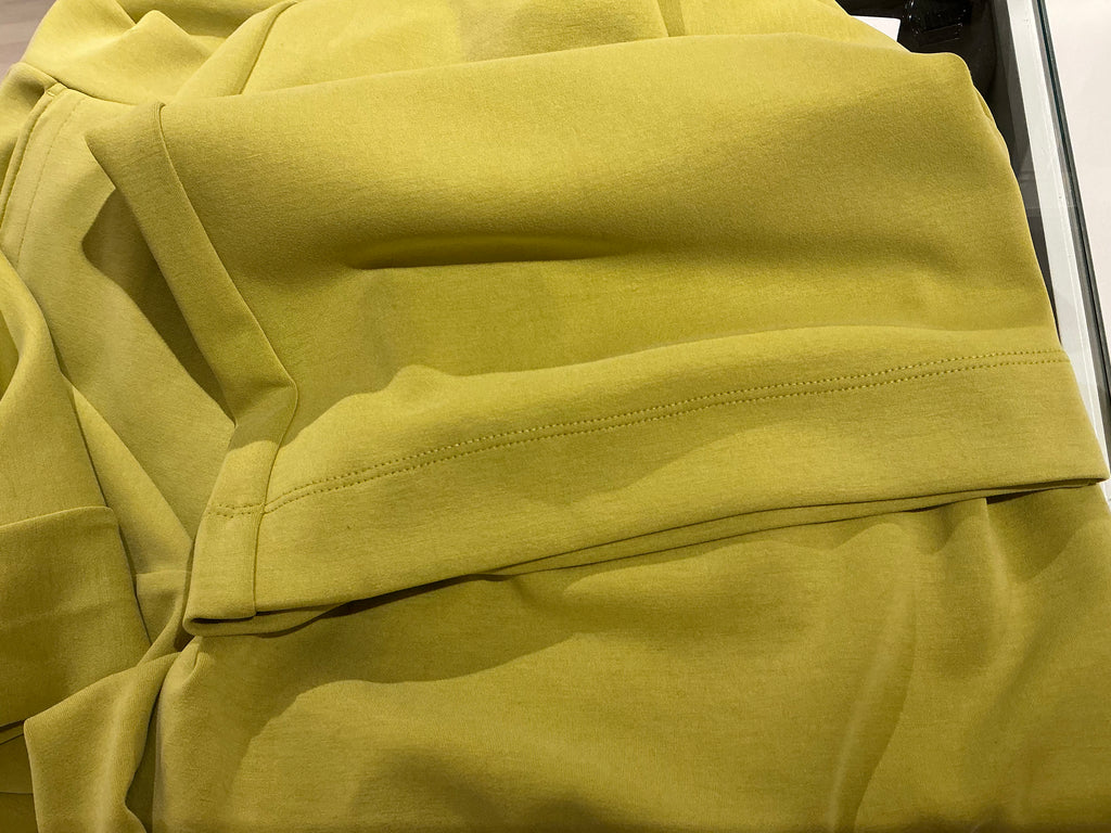 Chartreuse Jersey Pants with Side Pockets Soft and Comfortable