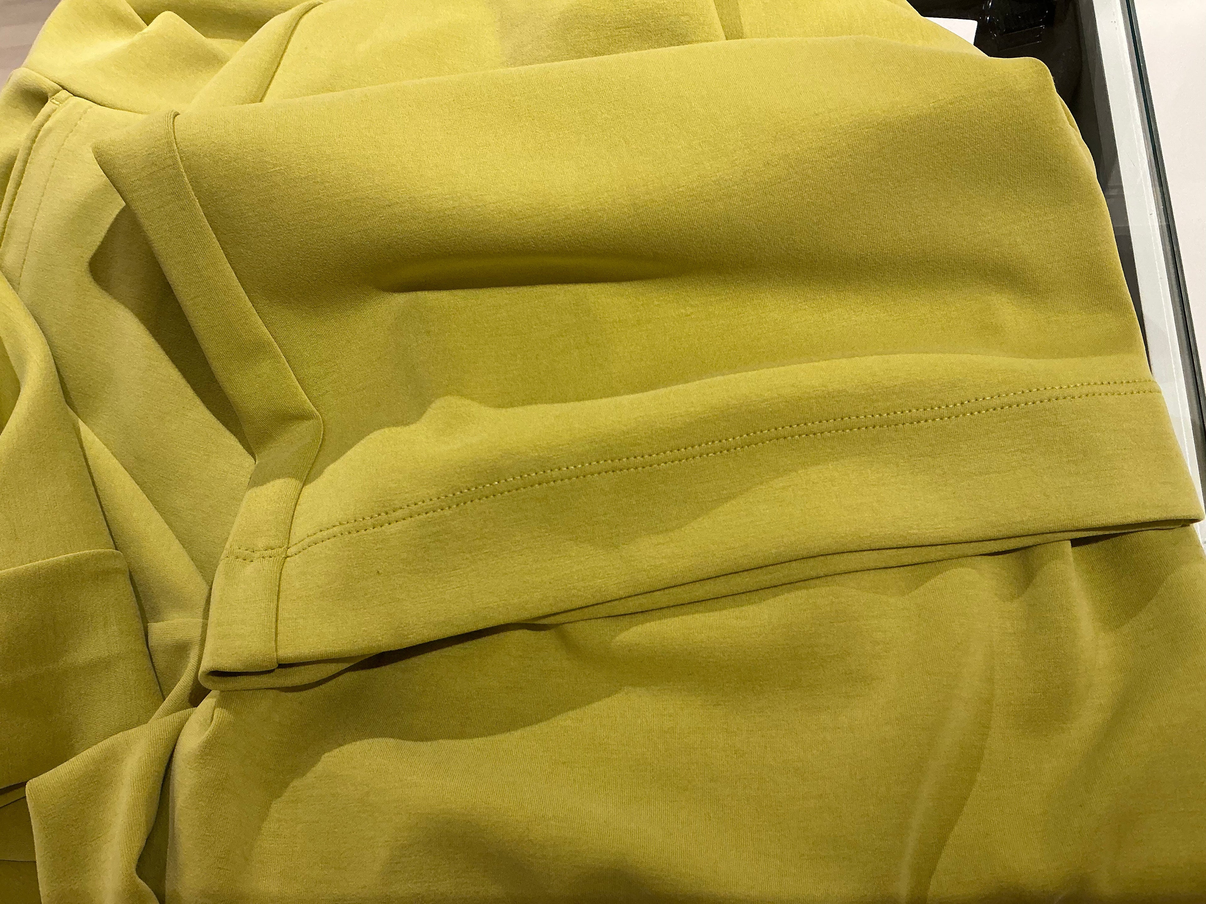 Chartreuse Jersey Pants with Side Pockets Soft and Comfortable
