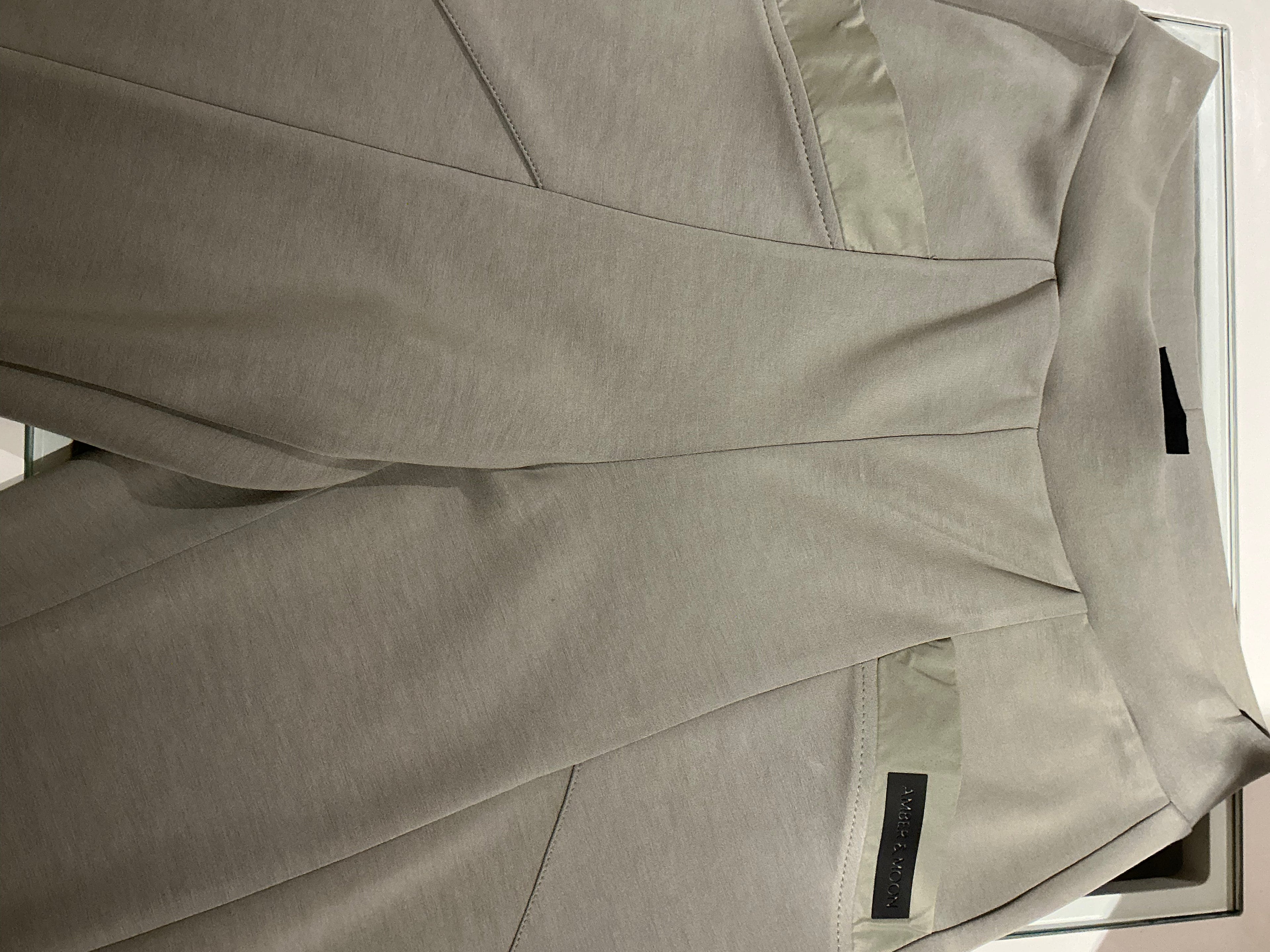 Sage Green Jersey Pants with Contrasting Pockets