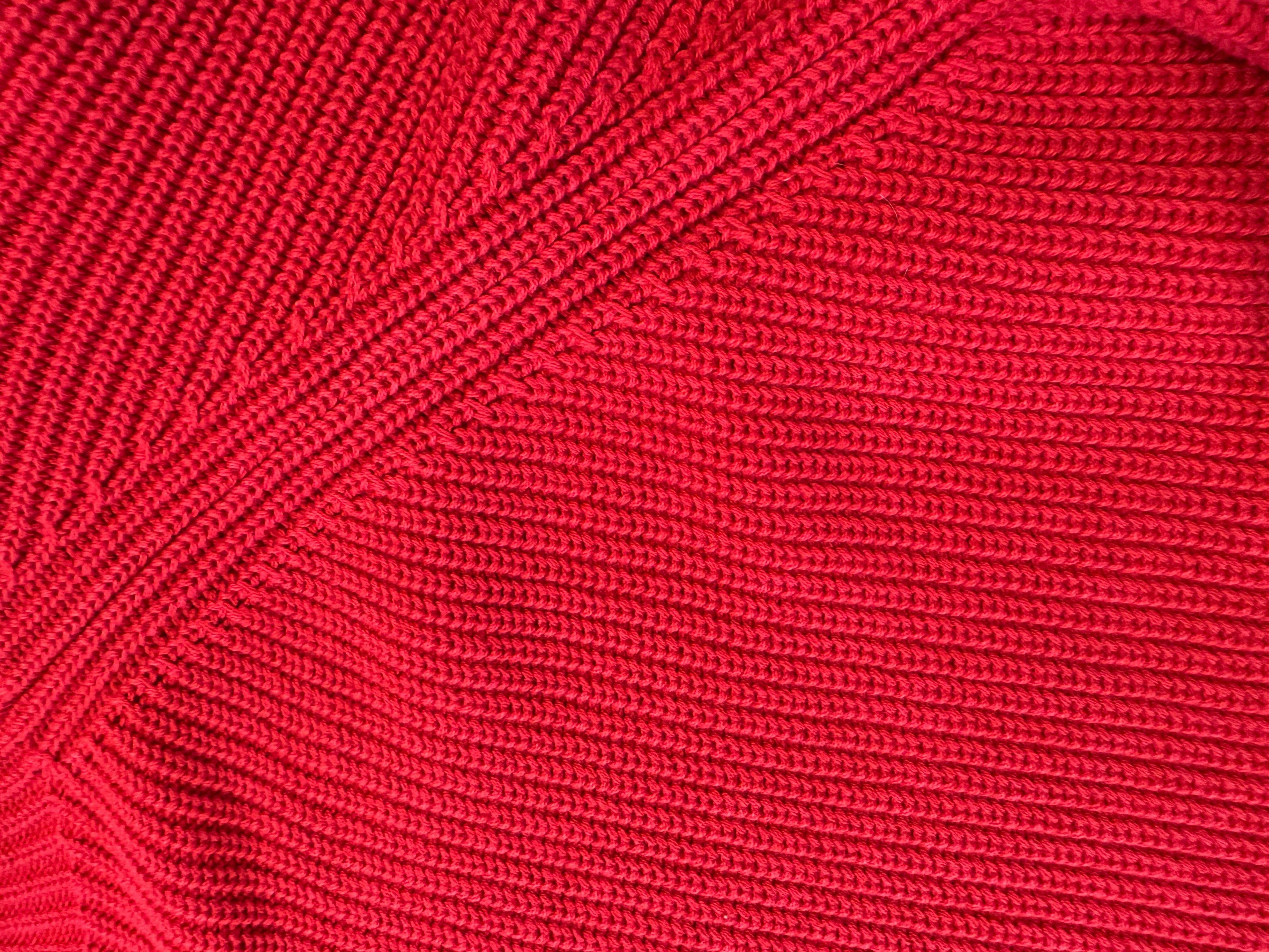 Red Knitted Cotton Sweater