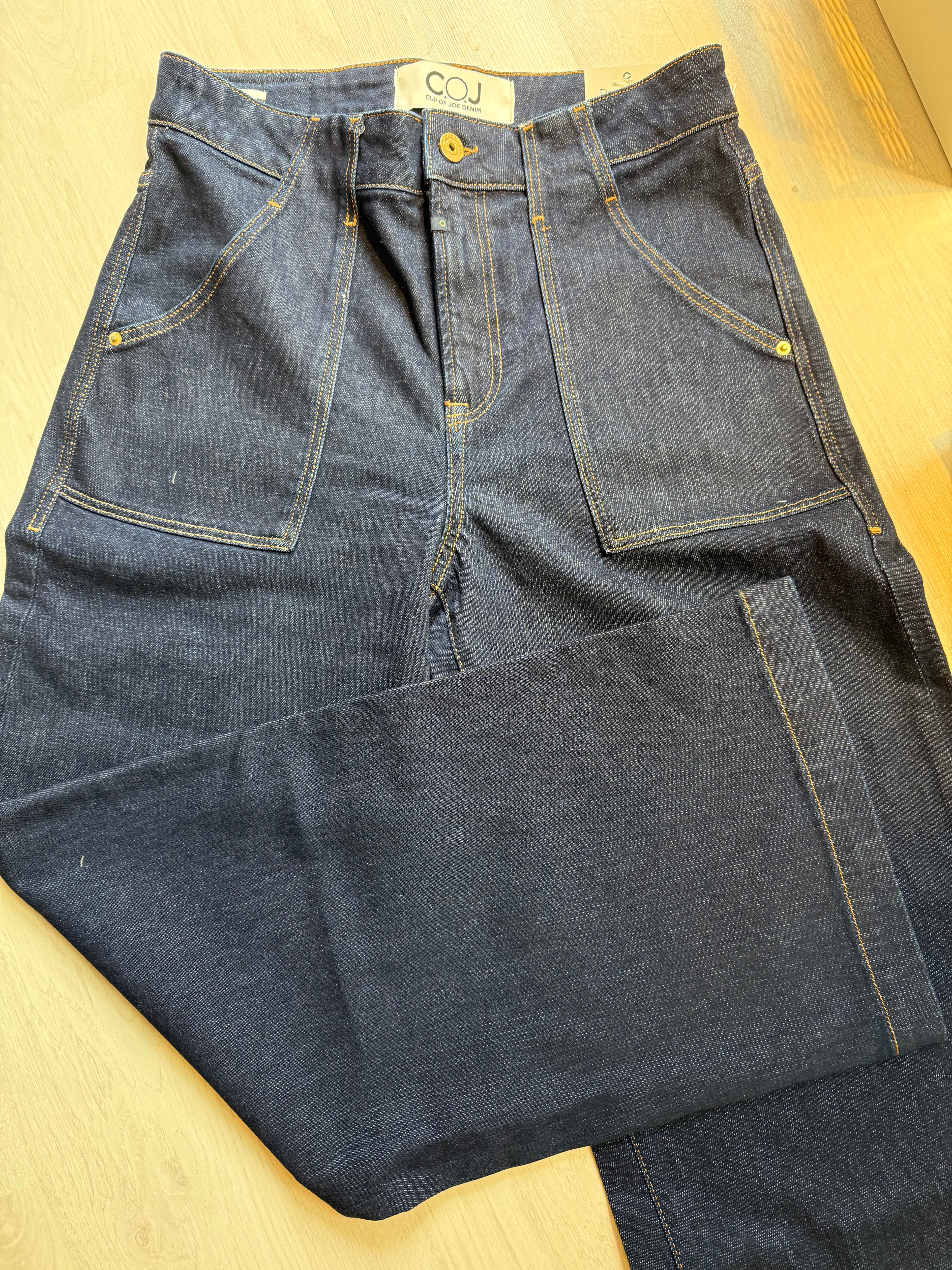 Wide-Leg Jeans with High-Waist Fit