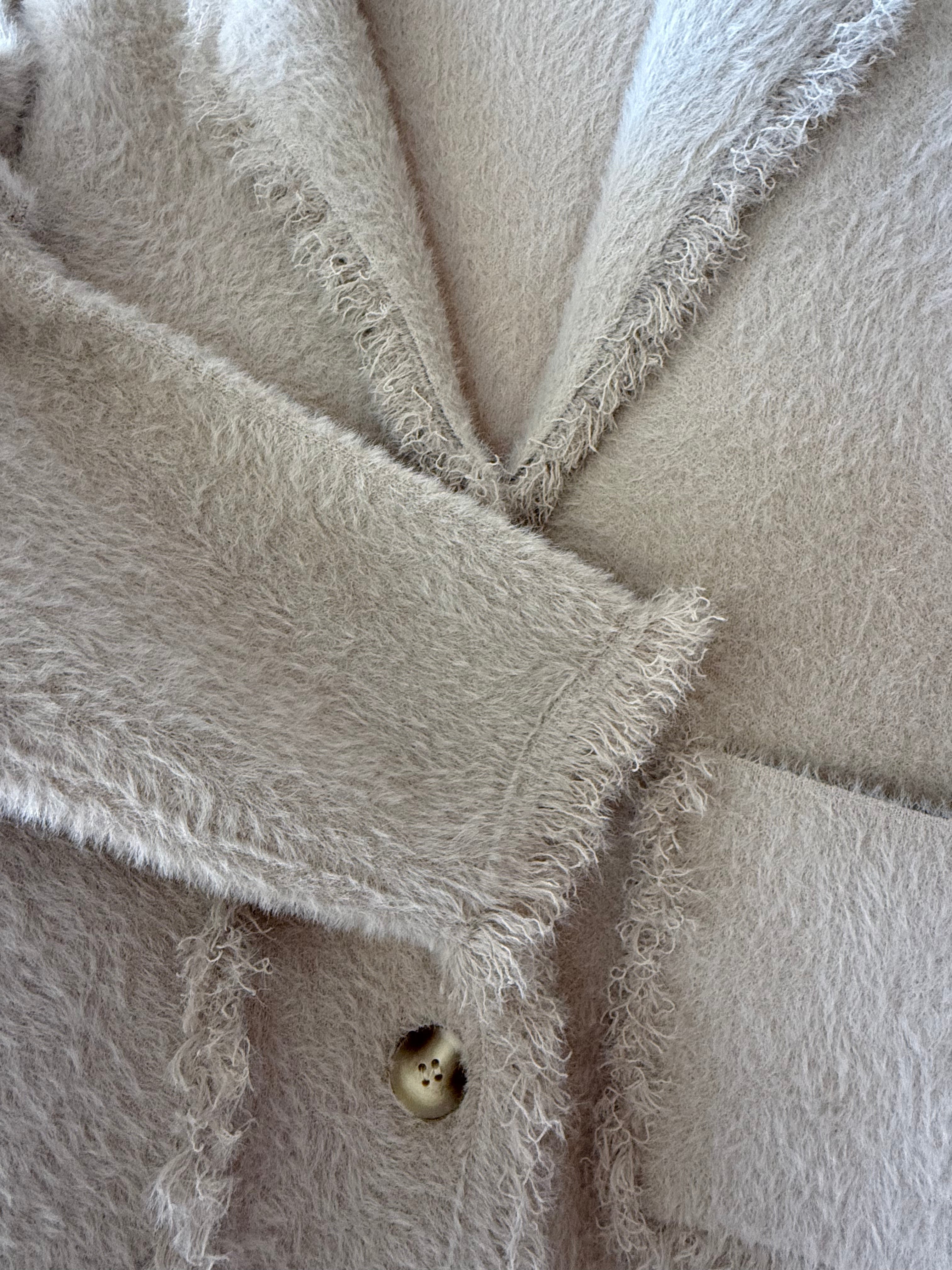 Single breasted cardigan with fringes stone