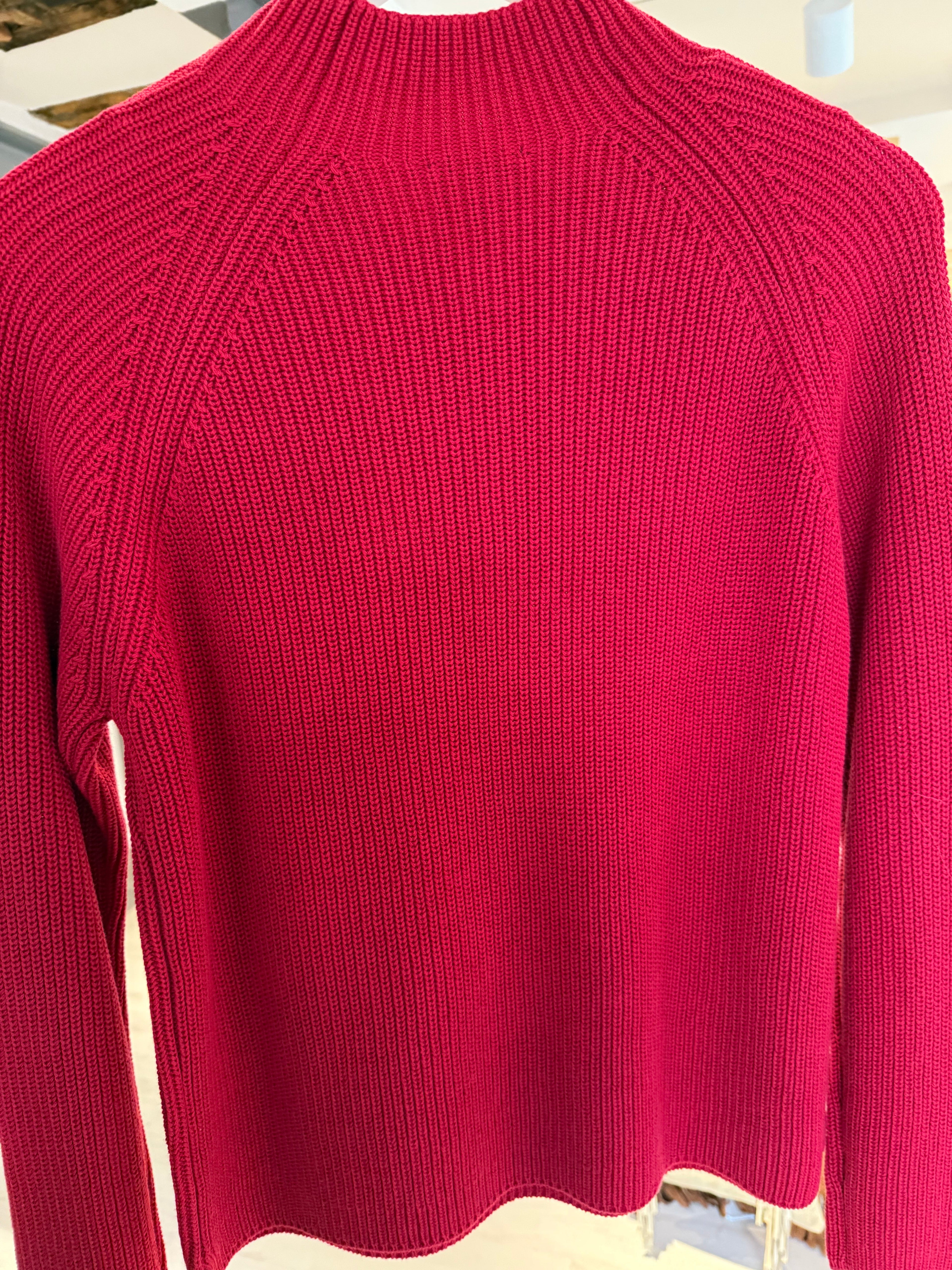 Red Knitted Cotton Sweater