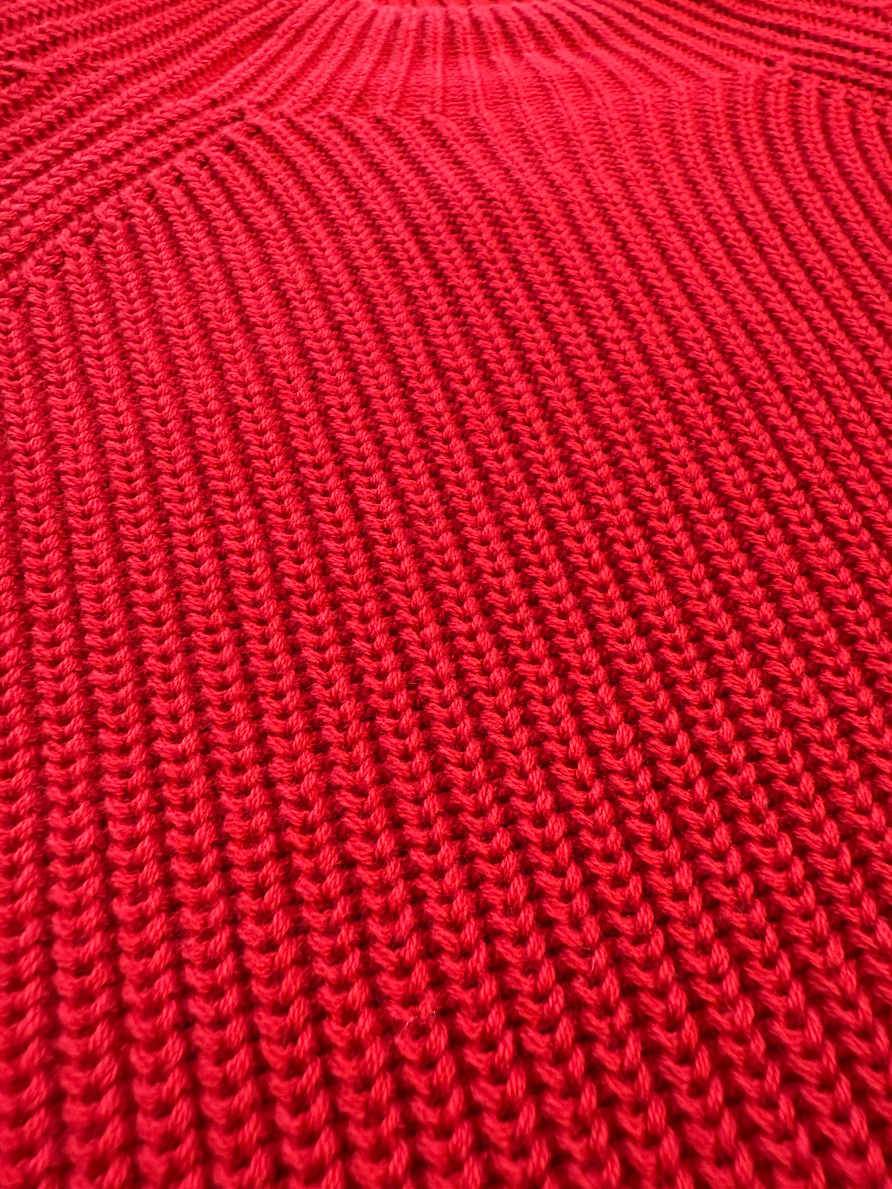 Red Knitted Cotton Sweater