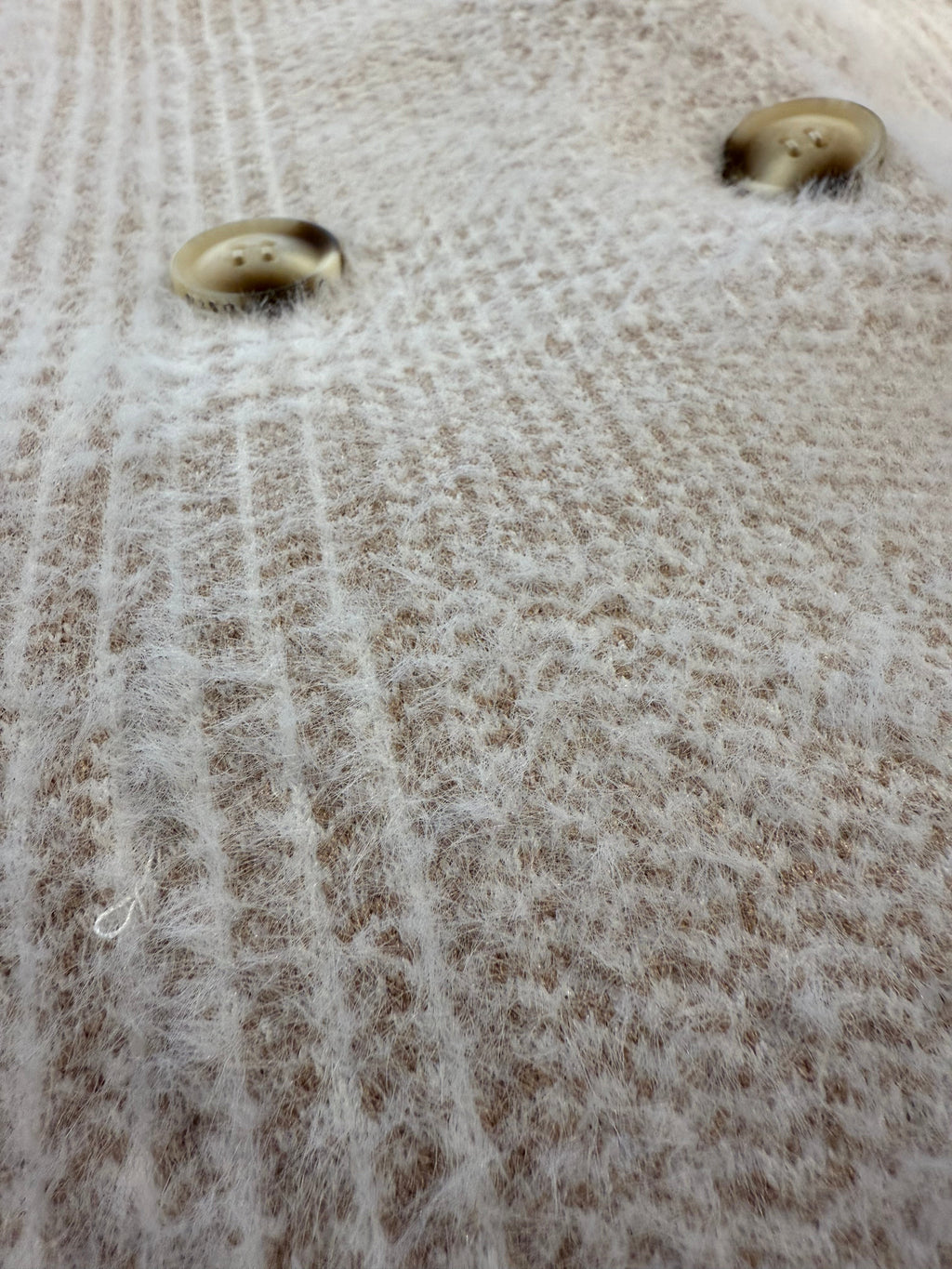 Short double breasted jacket Stone check