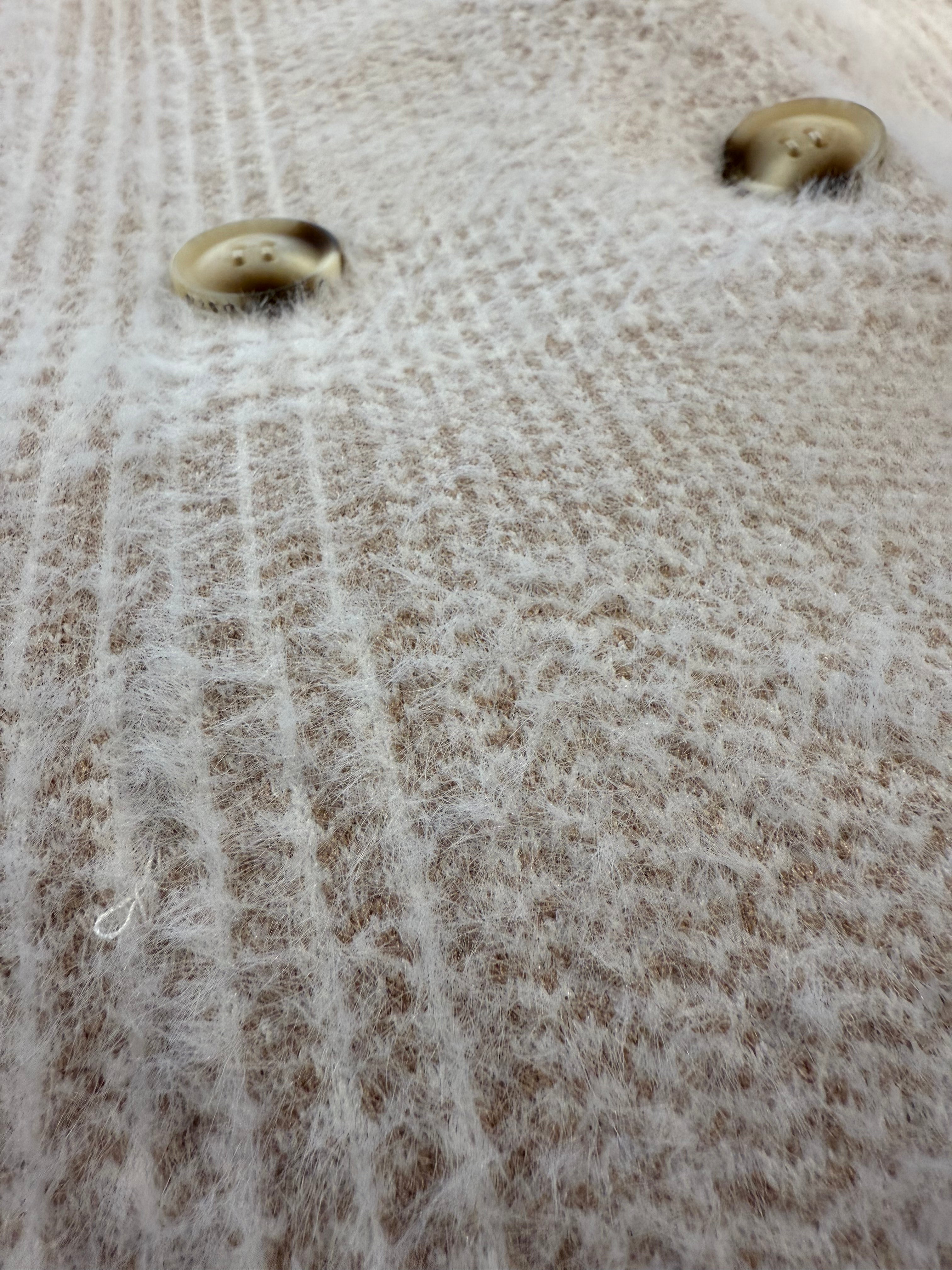 Short double breasted jacket Stone check