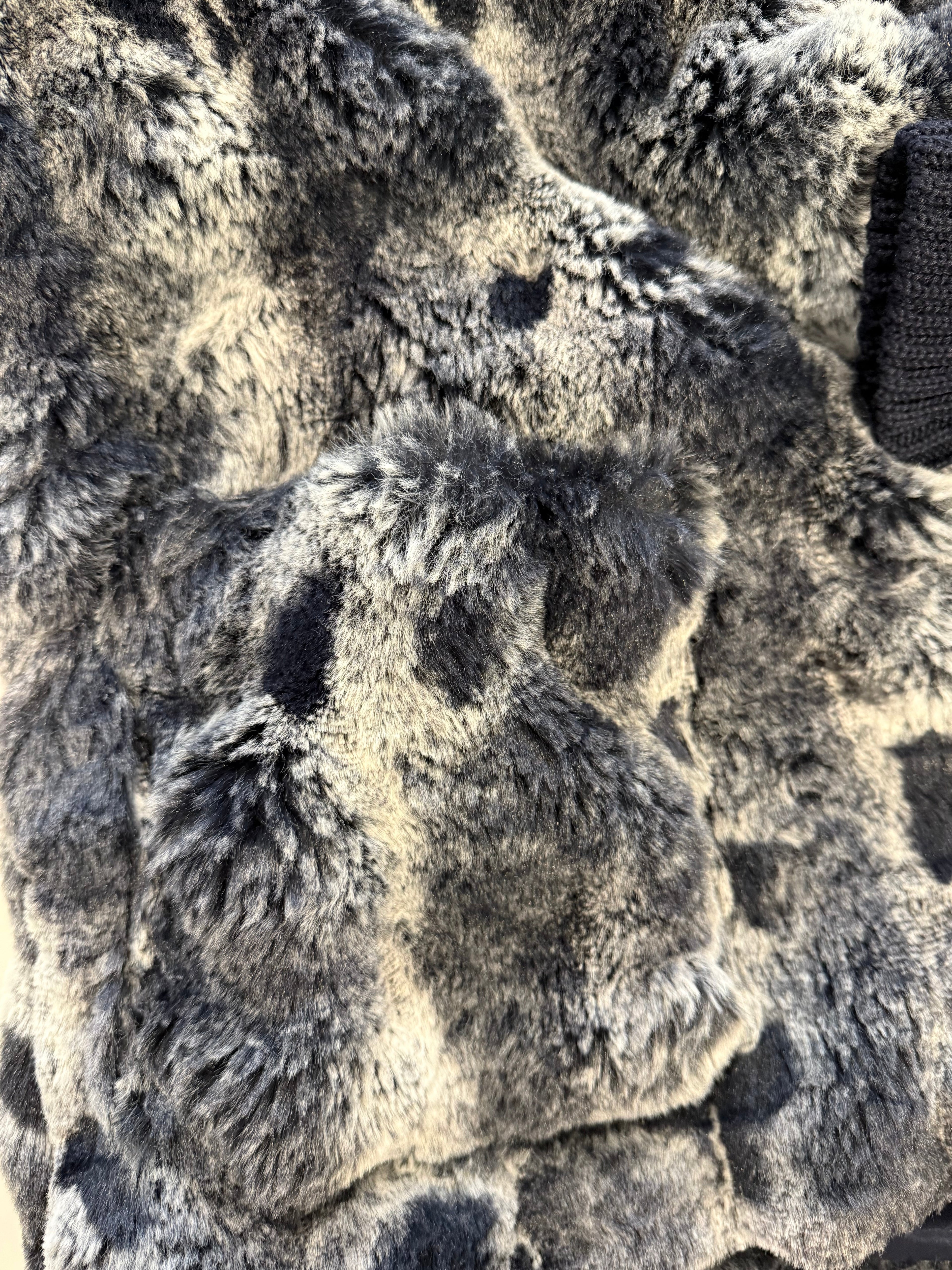 Faux Fur Jacket with High Collar