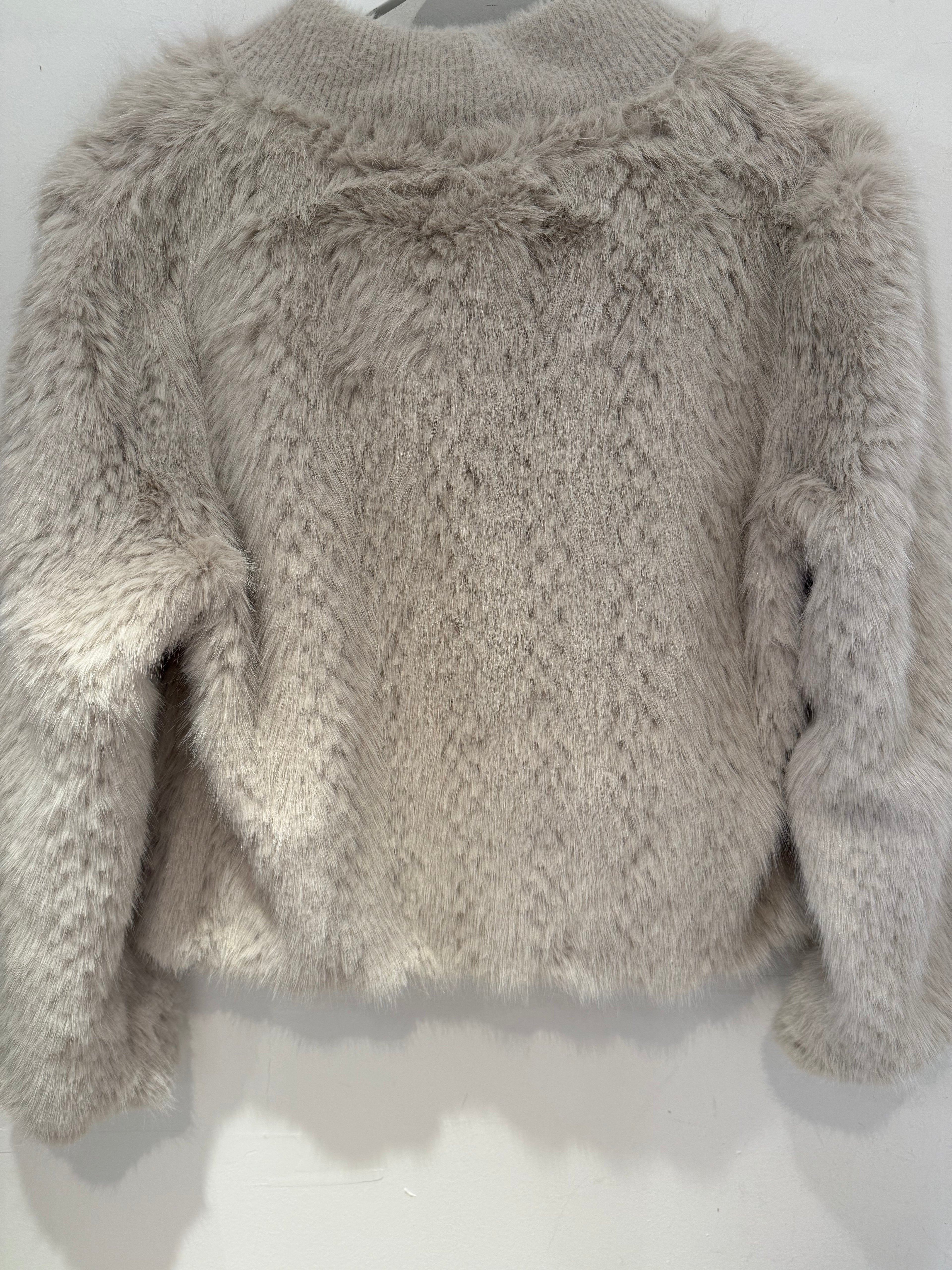 Short faux fur jacket - Birch