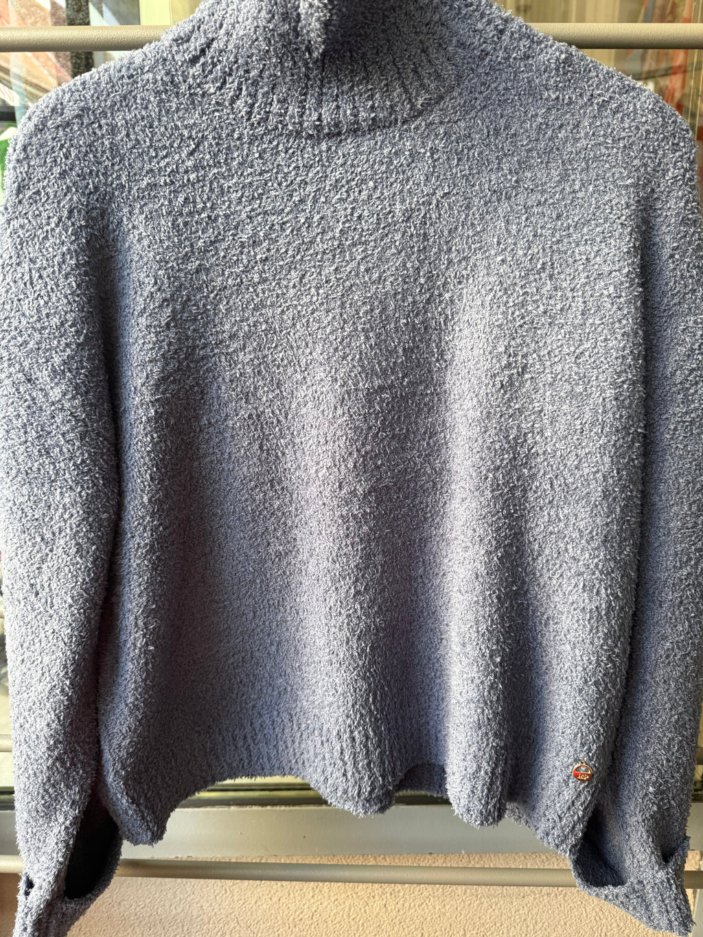 Mock neck sweater - Blue shadow