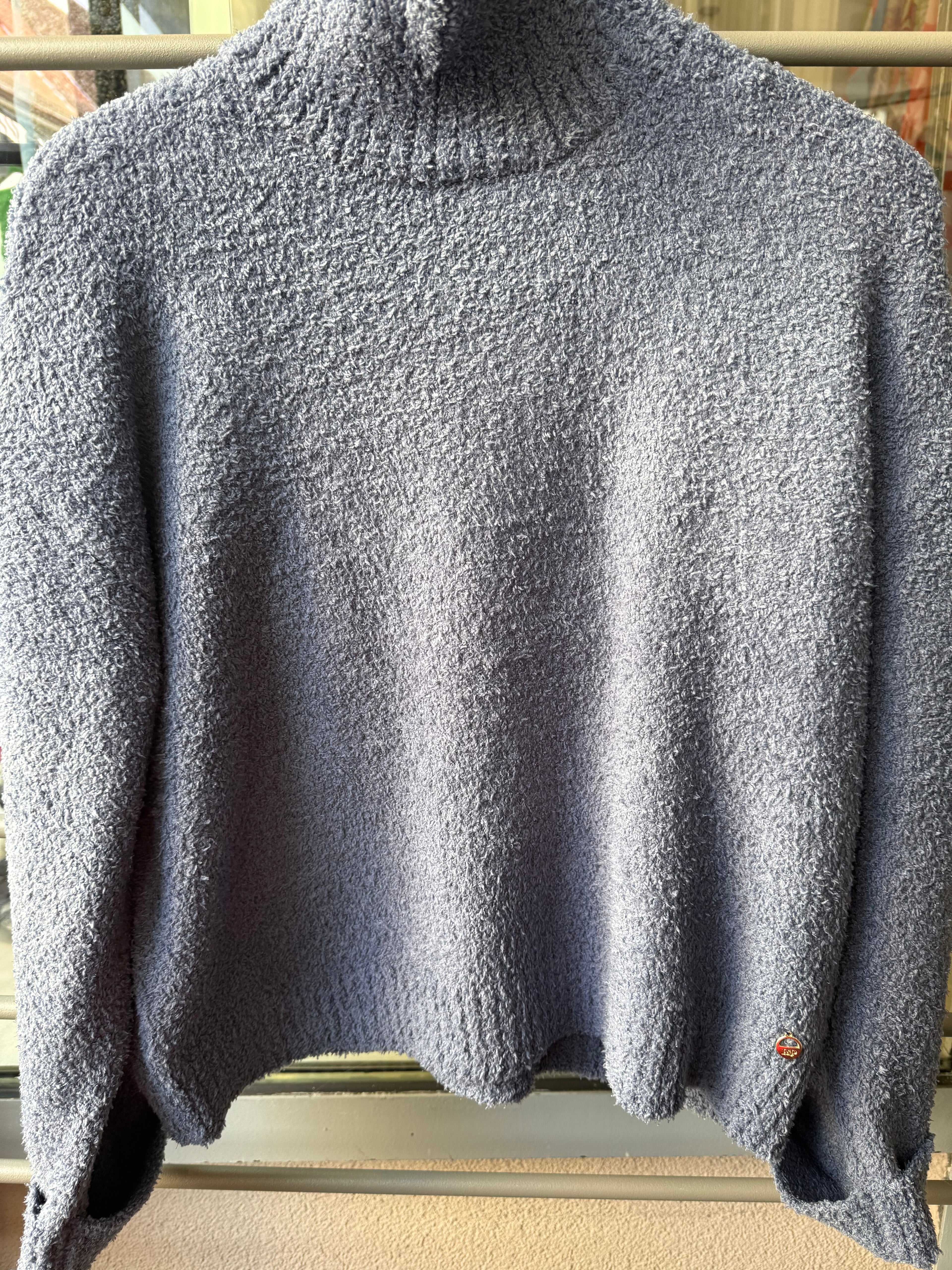Mock neck sweater - Blue shadow