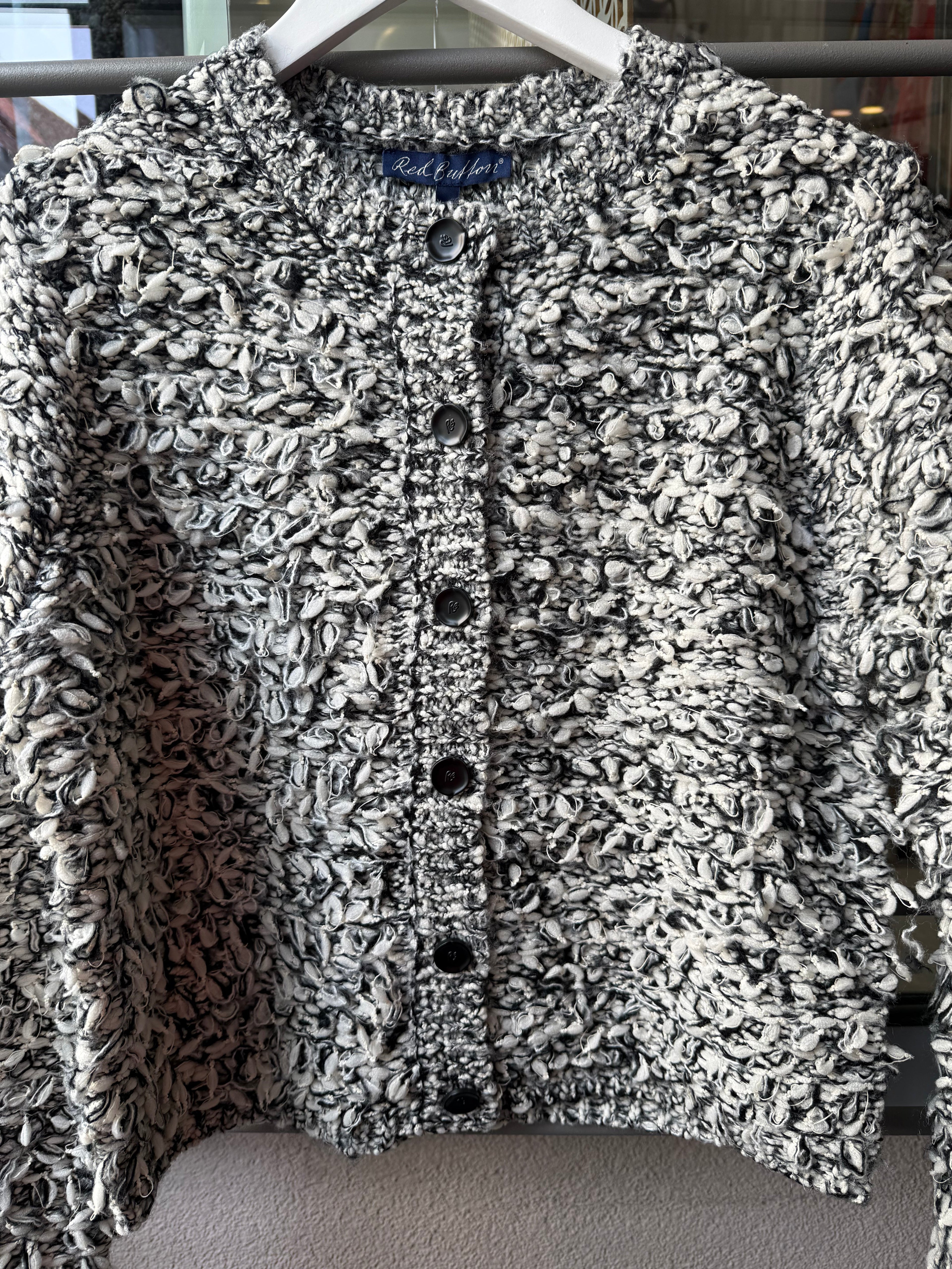 Jacket Melange Loops - Black/Offwhite