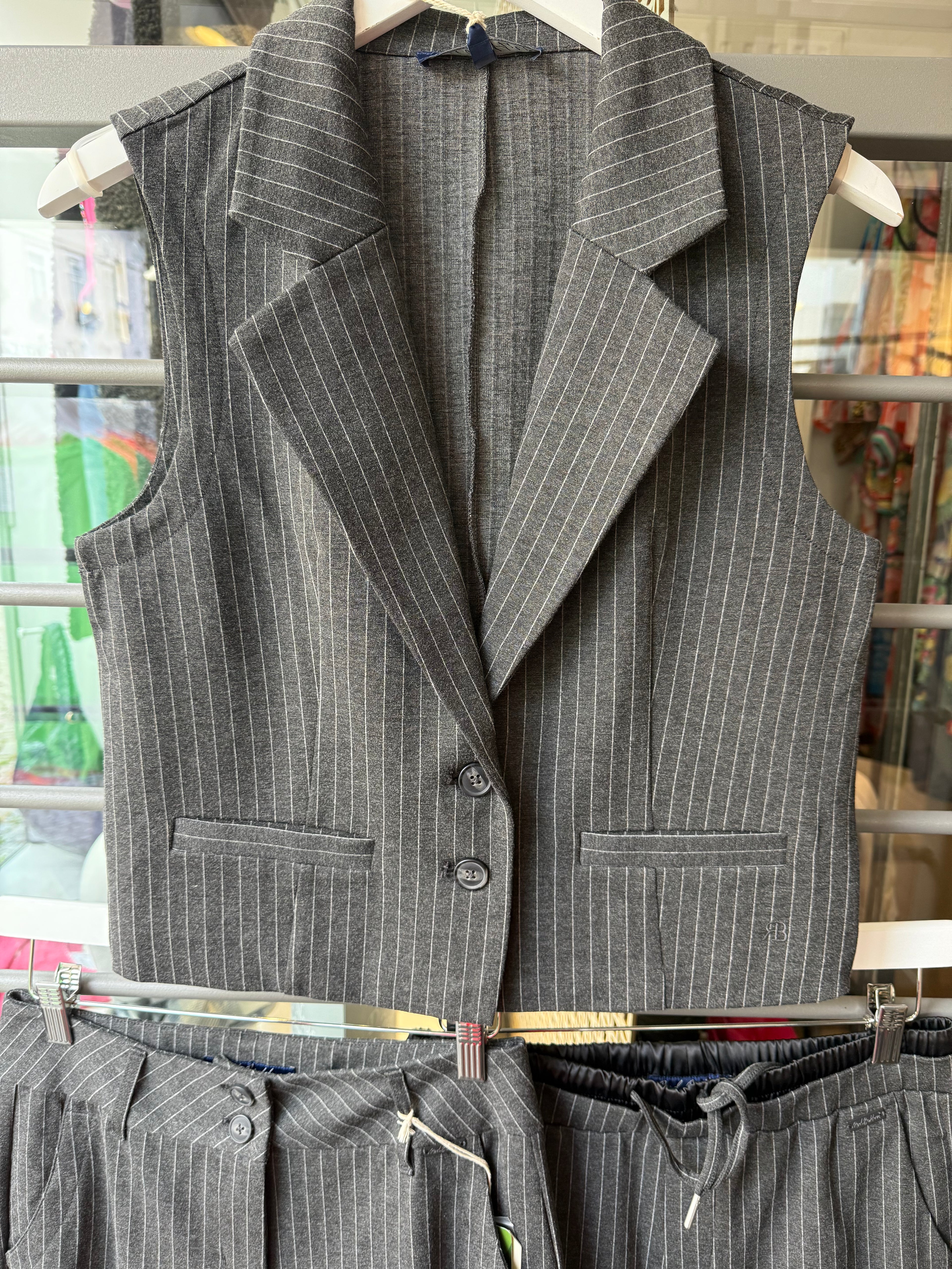 Waistcoat Punta Pinstripe