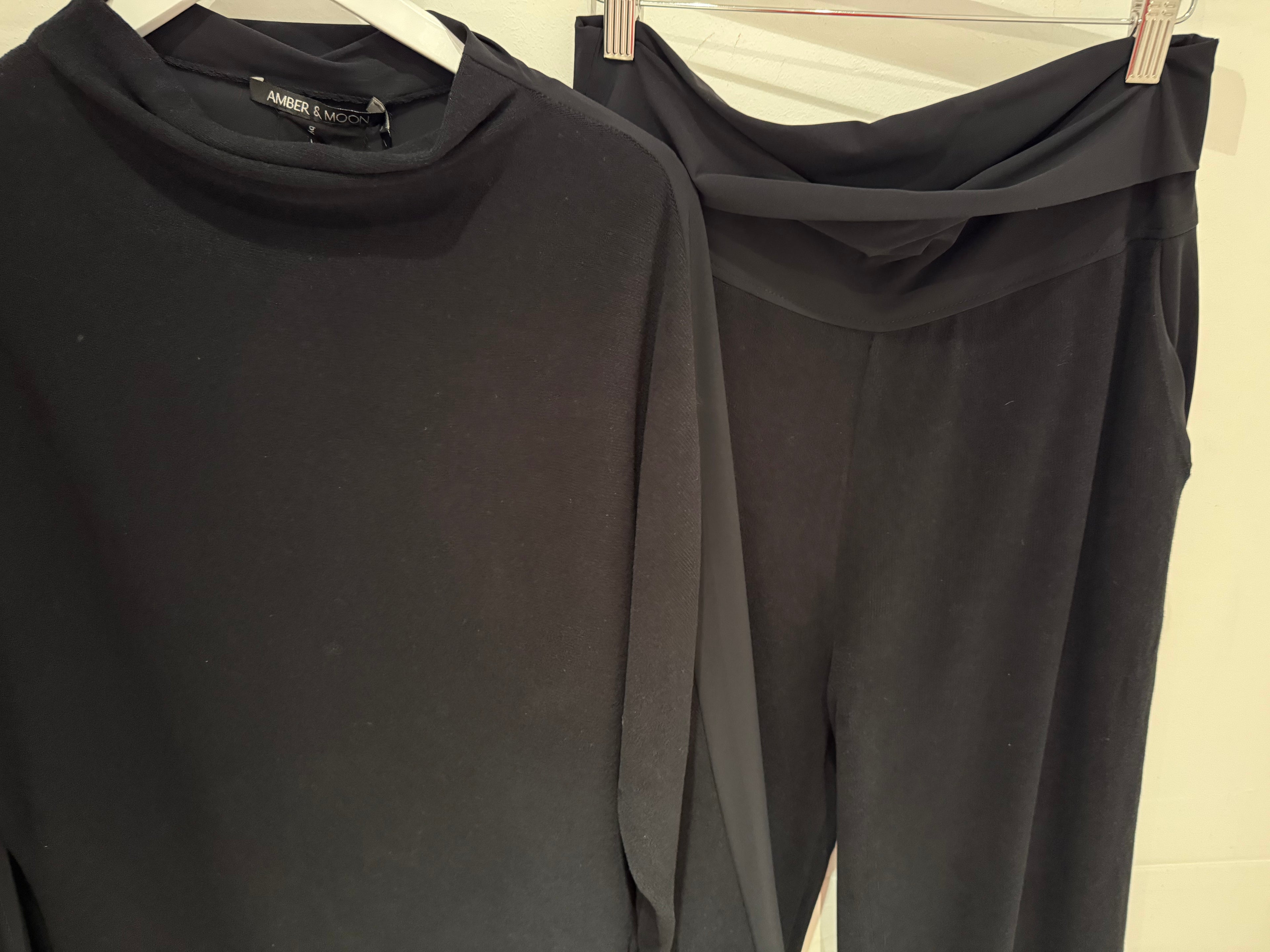 Jersey Pants with Contrast Waistband