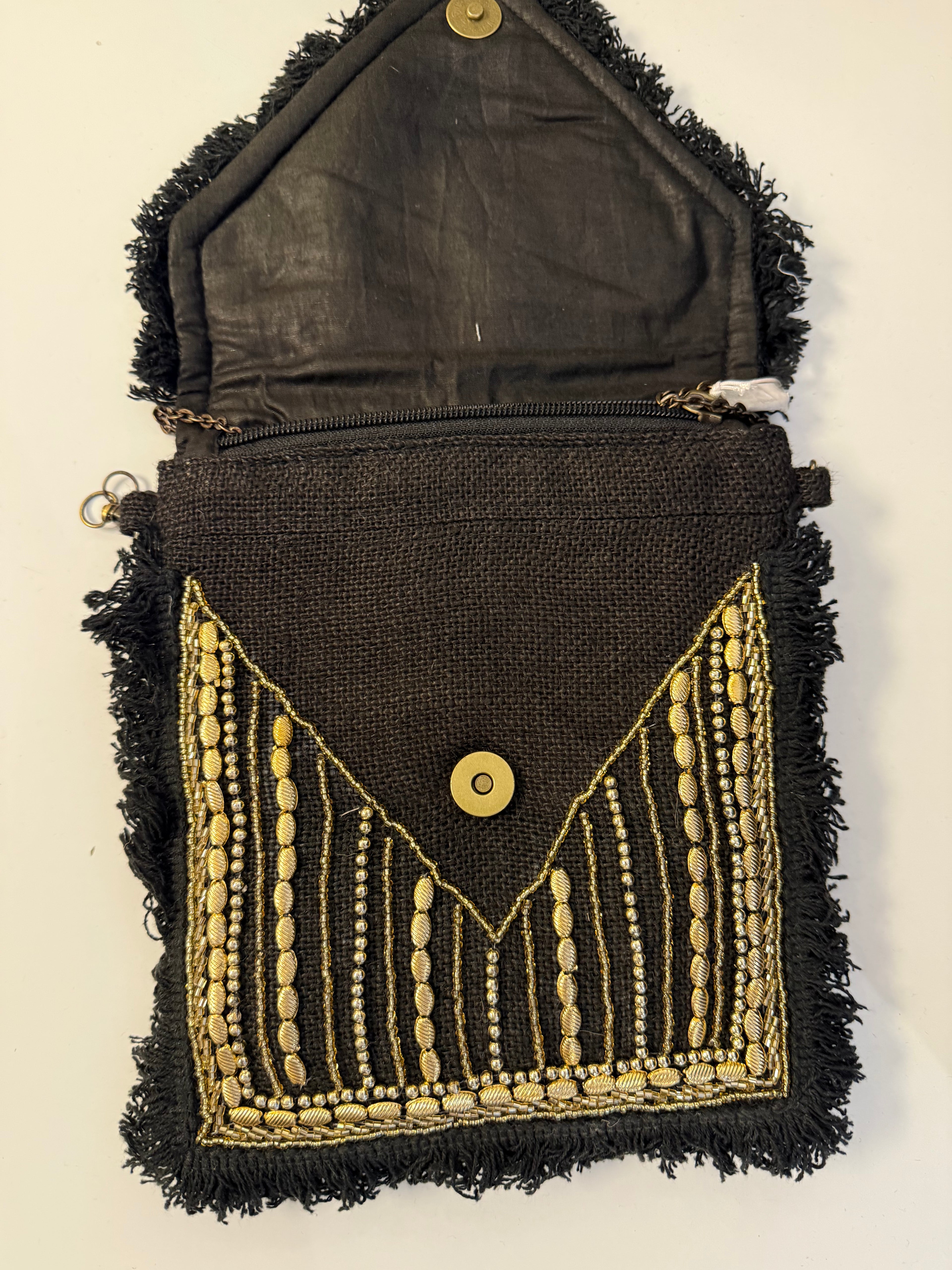 Boho Chic Embellished Crossbody Bag