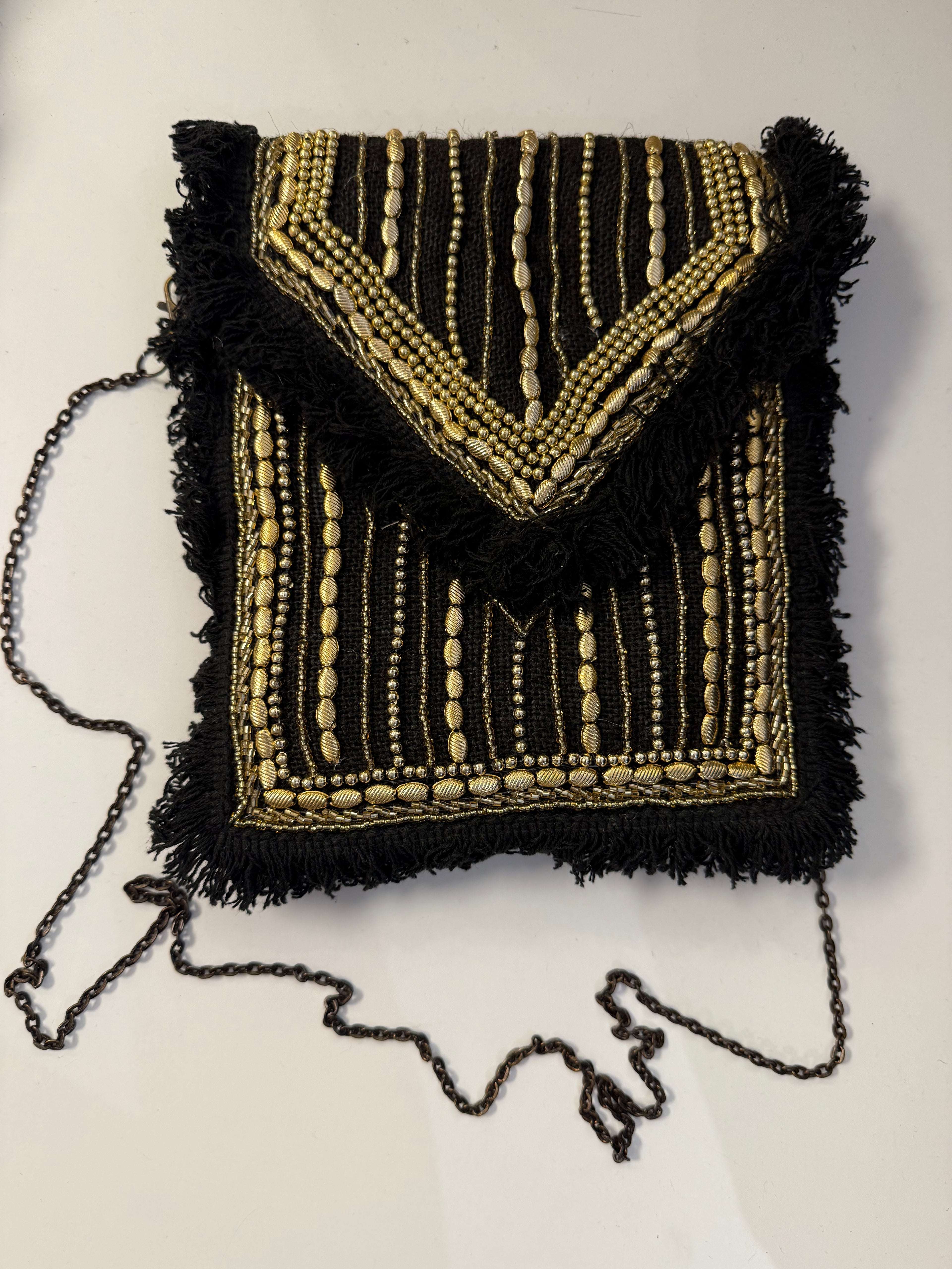 Boho Chic Embellished Crossbody Bag
