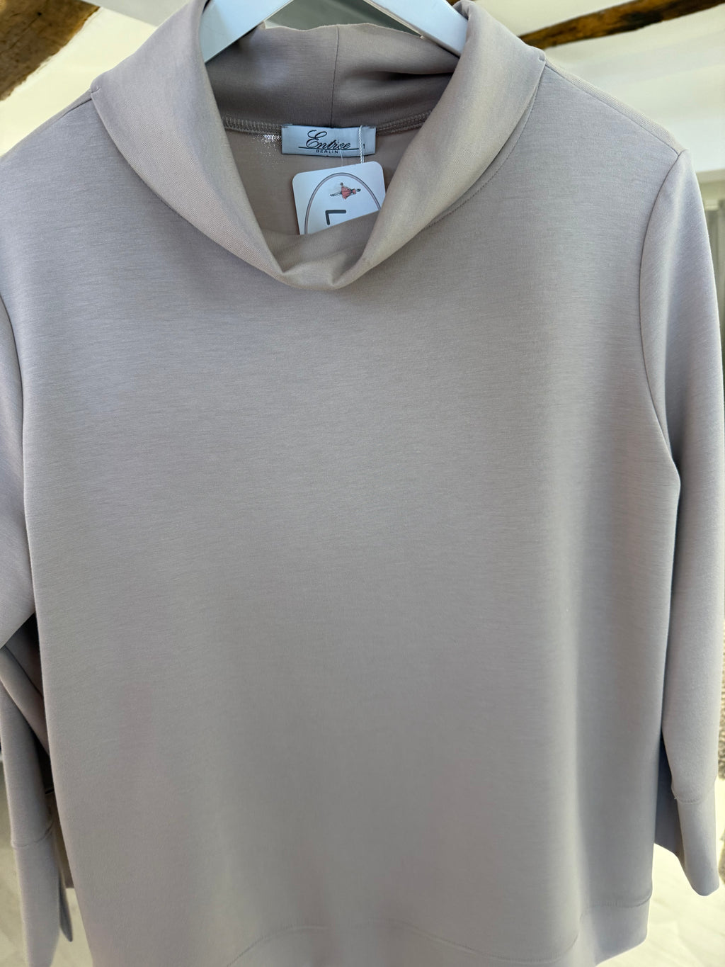 Beige Top with Unique Collar