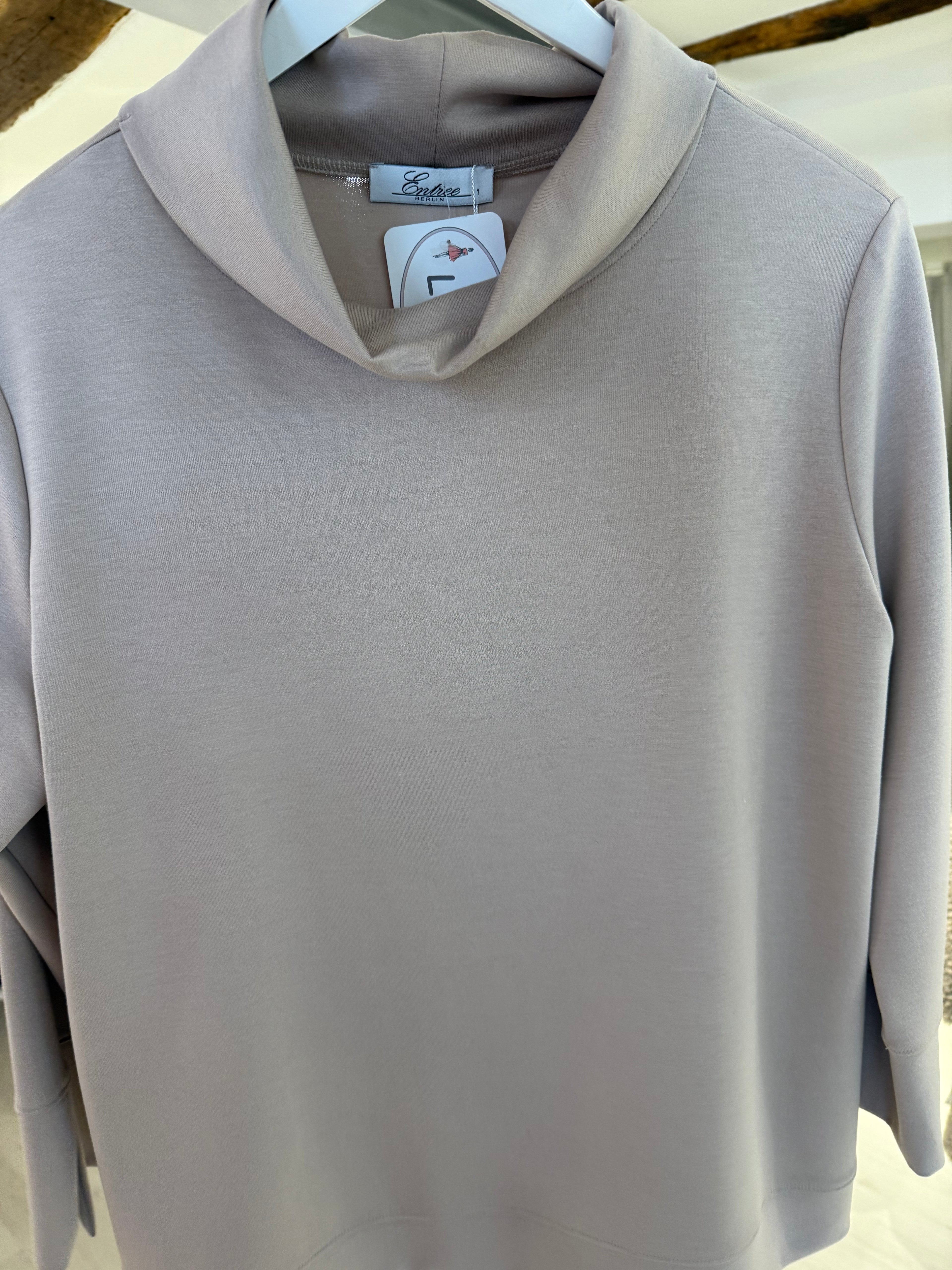 Beige Top with Unique Collar