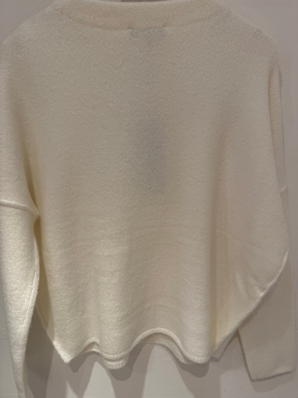 Classic White Knit Turtleneck Sweater