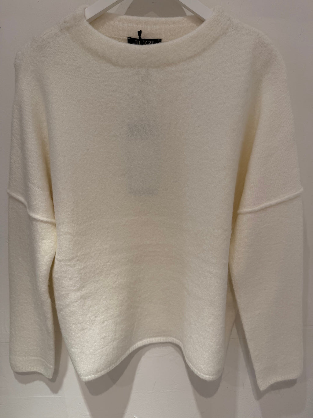 Classic White Knit Turtleneck Sweater