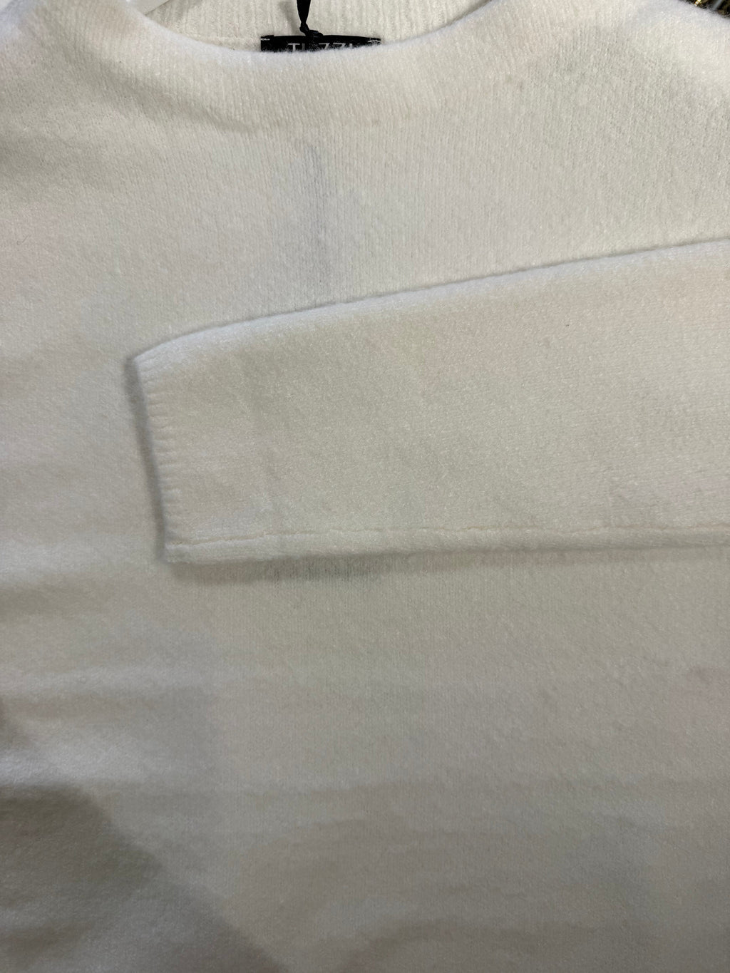 Classic White Knit Turtleneck Sweater