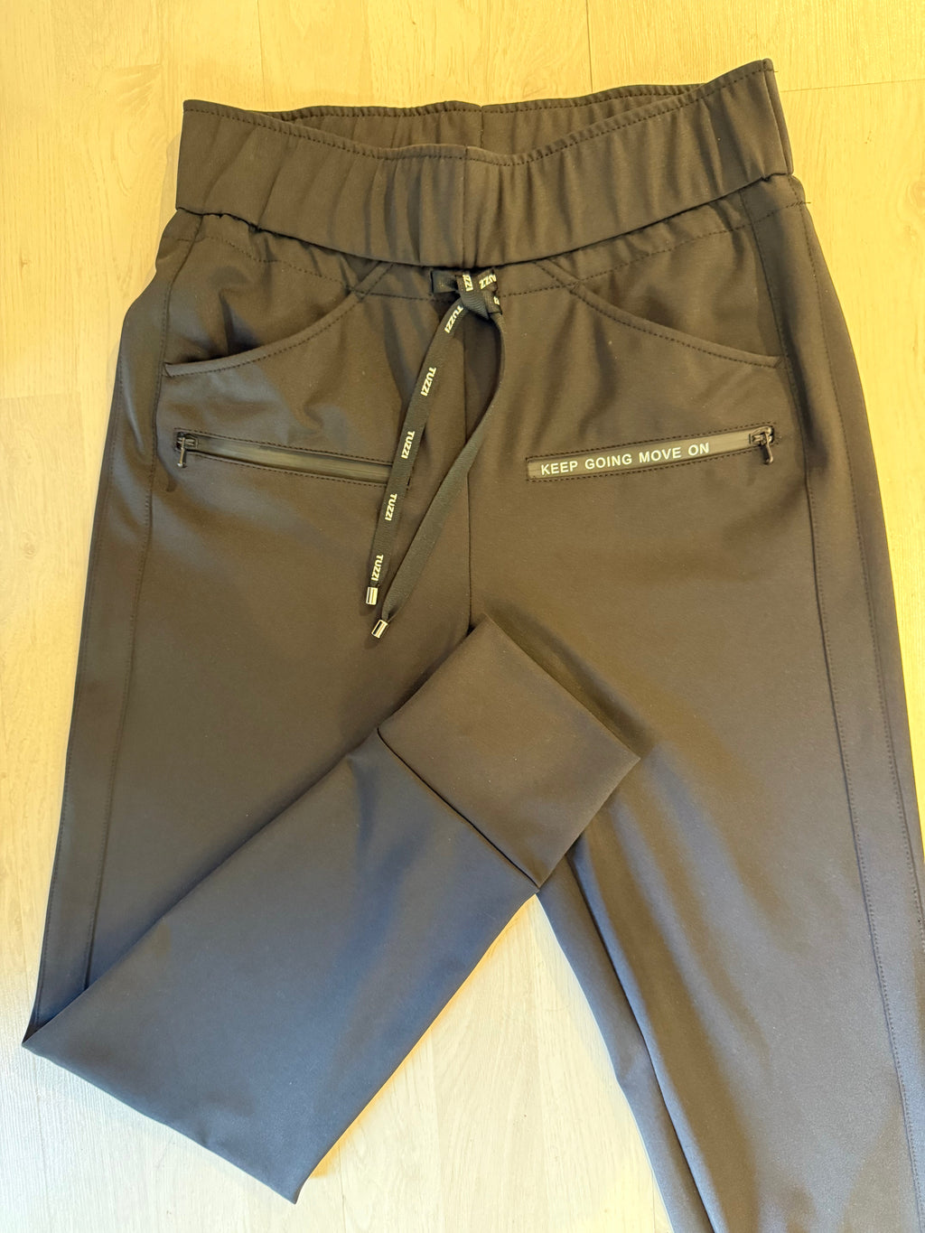 Black Pants with Decorative Zippers