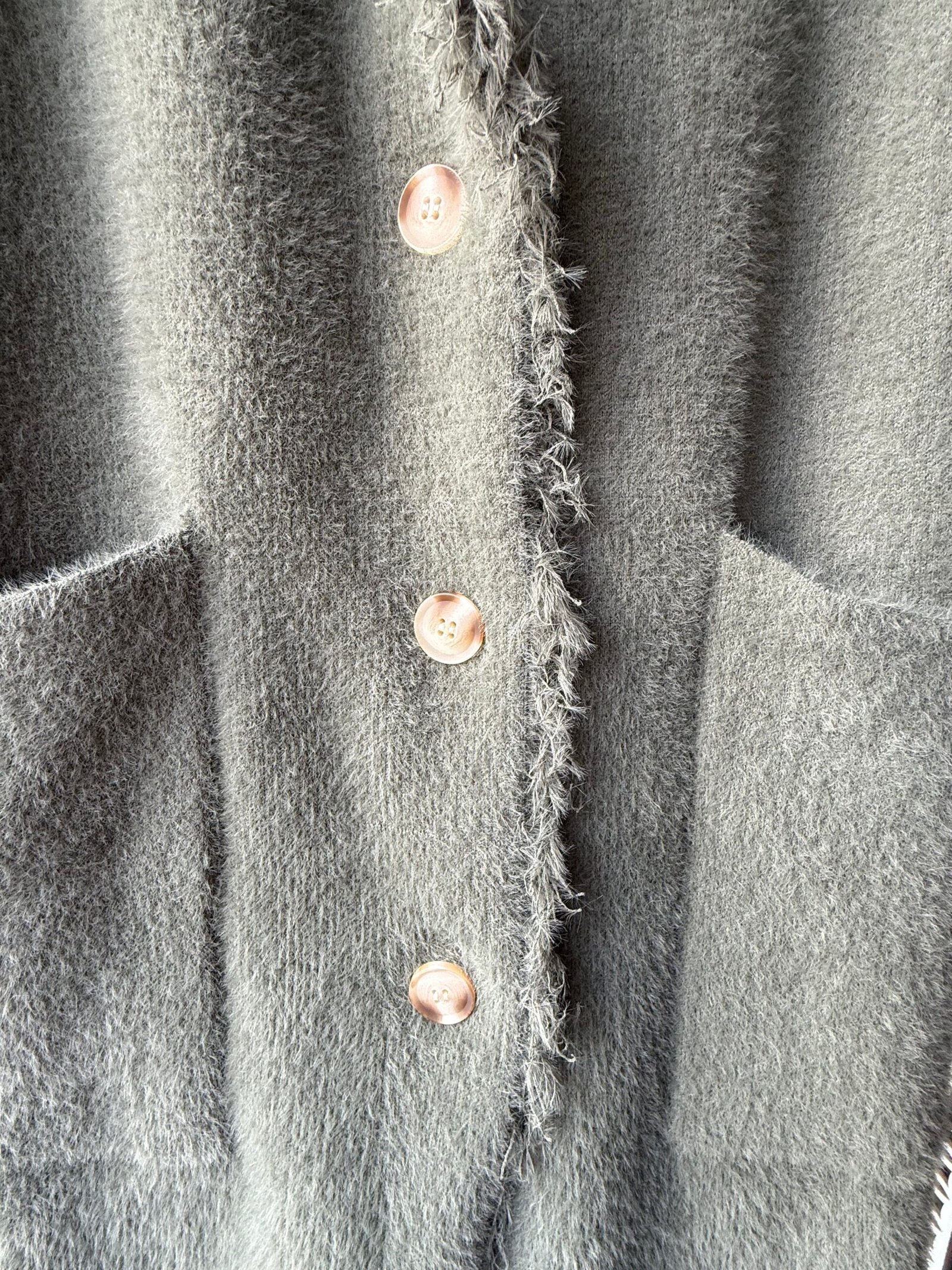 einreihiger cardigan mit fransen einreihiger cardigan mit fransen