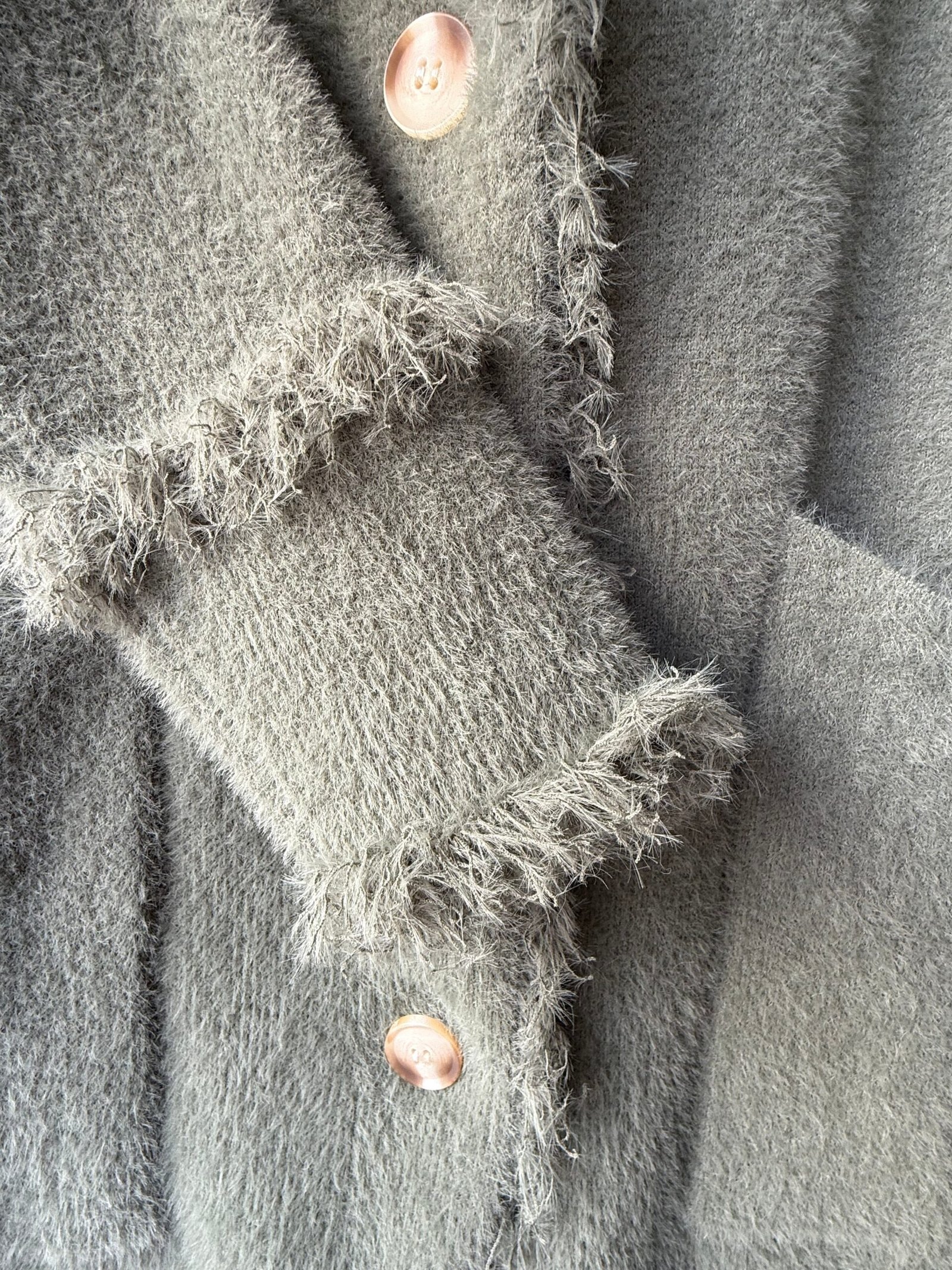 einreihiger cardigan mit fransen einreihiger cardigan mit fransen