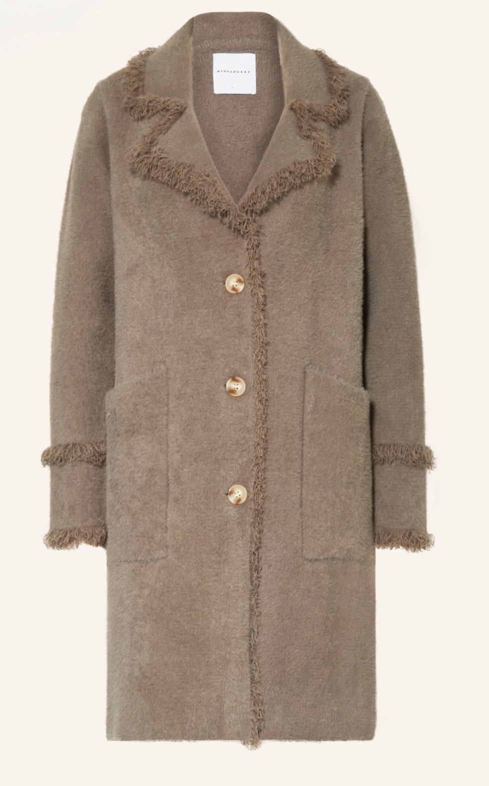 einreihiger cardigan mit fransen einreihiger cardigan mit fransen