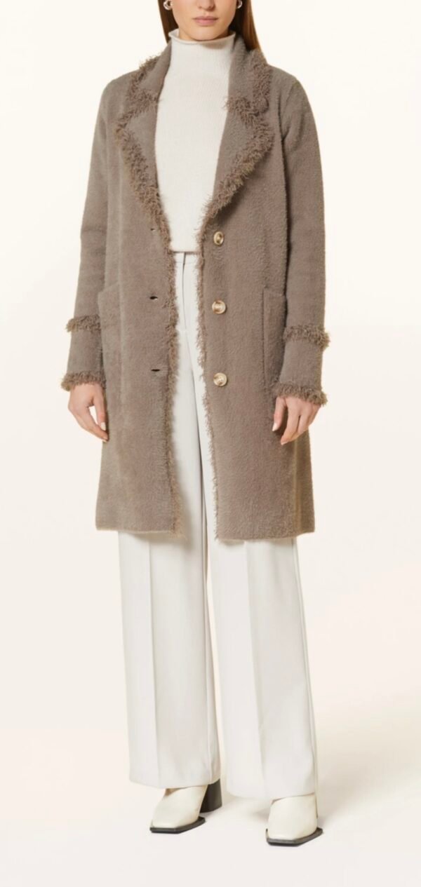 Home einreihiger cardigan mit fransen