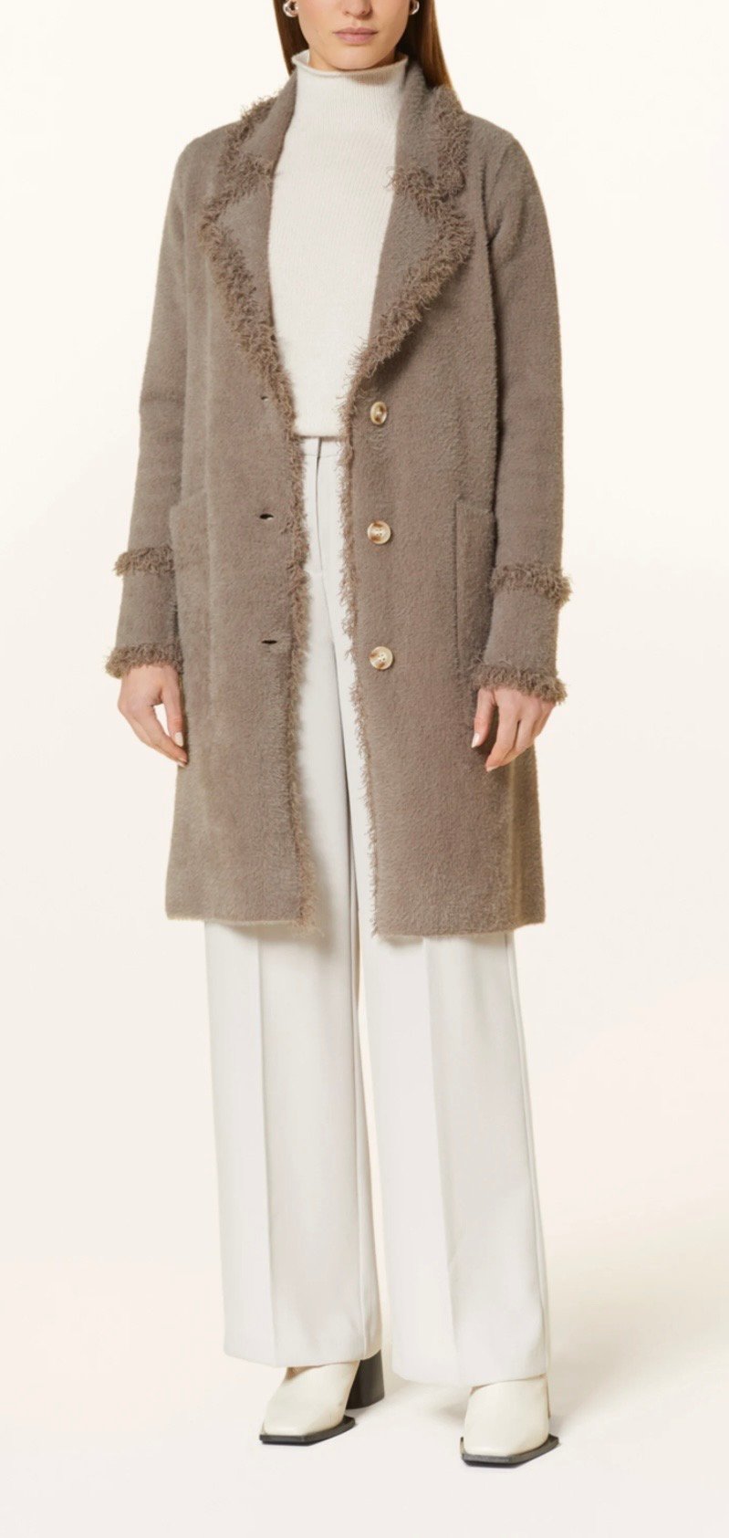 einreihiger cardigan mit fransen einreihiger cardigan mit fransen