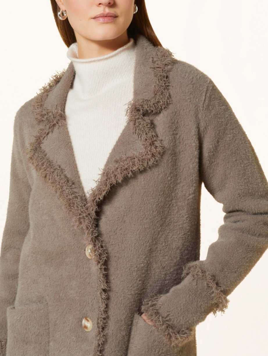 einreihiger cardigan mit fransen einreihiger cardigan mit fransen